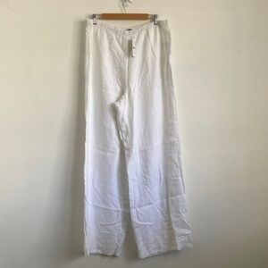 J. Crew White Linen Pants